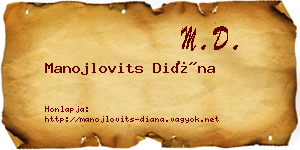 Manojlovits Diána névjegykártya